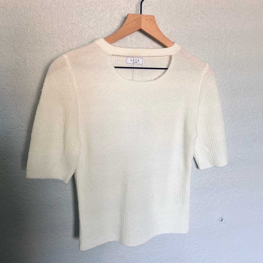 NWT Sage the Label Off White Knit Top